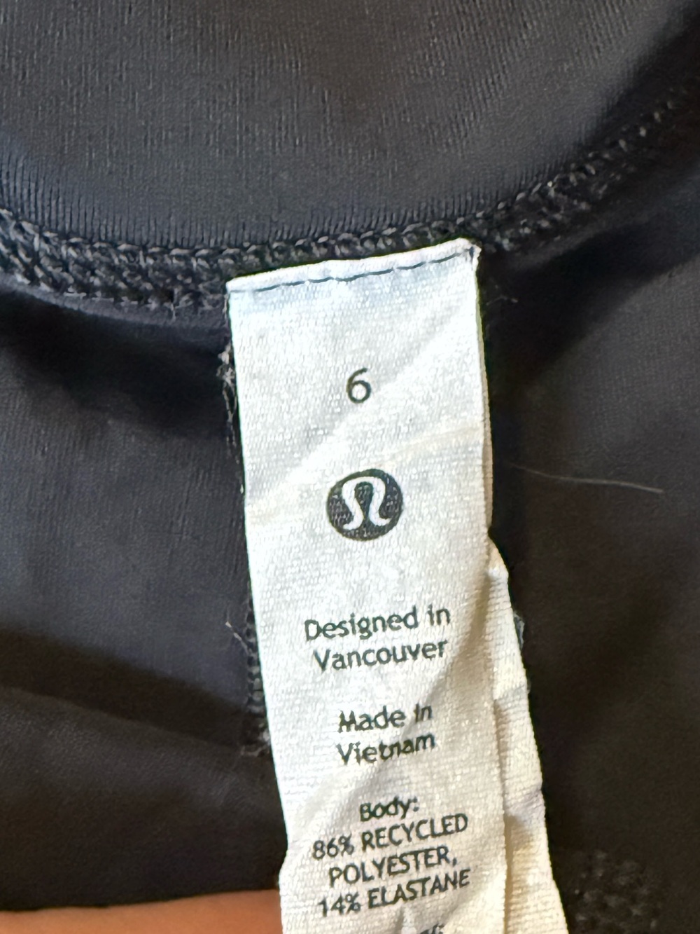 Black Lululemon Skort with Crimson 'A' Accent - Picture 3 of 4